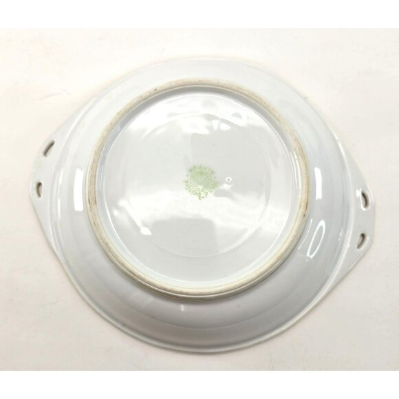 Nippon Japanese Porcelain Serving Bowl With Gold & Black Landscape & Doilie je17 - Picture 7 of 9